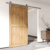 J-Strap Brushed Nickel Single Track Barn Door Hardware Kit