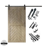 Fishbone Single Barn Door Kit | Black Hardware