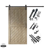 Slanted Single Barn Door Kit | Black Hardware