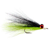 Clousers Deep Minnow Black/Chartreuse Streamer- 4 Saltwater - Size 1/0