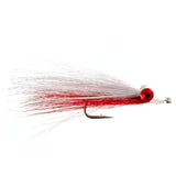 Clousers Deep Minnow Red/White Streamer- 4 Saltwater Flies - Size 1/0