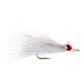 Clousers Deep Minnow White Streamer- 4 Saltwater - Bass Flies - Size 1/0