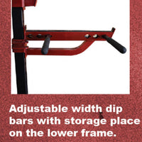 Compact Half Cage Complete Weight Kit - Muscle D Fitness - Storage Squat Rack Adjustable - Dip Handles
