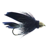 Cone Head Black Muddler Minnow Streamer Fly - 4 Flies Size 6