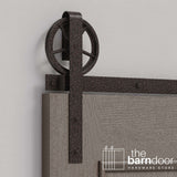 Wagon Wheel Heavy Duty Sliding Barn Door Hardware Kit