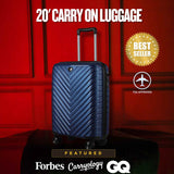 20-inch Blue Carry-On Hardcase Roller Luggage