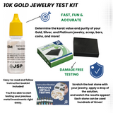 JSP 10K Gold Jewelry Acid Test Kit for Bars Coins Precious Metals w/ GTE Test Stone