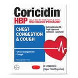 Coricidin HBP Chest Congestion & Cough Relief, Liquid Gels