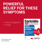 Coricidin HBP Chest Congestion & Cough Relief, Liquid Gels