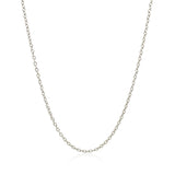 18k White Gold Round Cable Chain 1.5mm