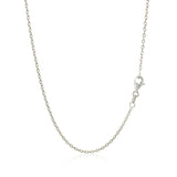 18k White Gold Round Cable Chain 1.5mm