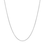 14k White Gold Round Cable Link Chain 1.2mm