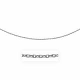 3.5mm 14k White Gold Pendant Chain with Textured Links
