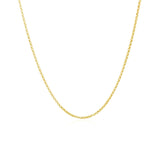 14k Yellow Gold Diamond Cut Rolo Chain 1.1mm