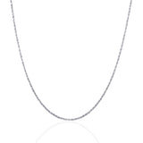 10k White Gold Solid Diamond Cut Rope Chain 1.4mm