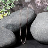 14k Pink Gold Diamond Cut Cable Link Chain 0.8mm