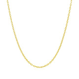 14k Yellow Gold Round Cable Link Chain 1.5mm
