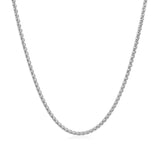 14k White Gold Round Wheat Chain 1.5mm