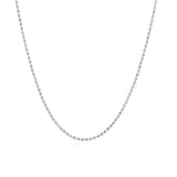 14k White Gold Diamond-Cut Bead Chain 1.2mm