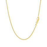 18k Yellow Gold Bead Chain 1.5mm (1.50 mm)