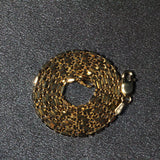 14k Yellow Gold Diamond-Cut Alternating Bead Chain 1.5mm