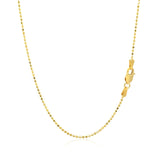 14k Yellow Gold Diamond-Cut Bead Chain 1.2mm