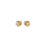 14k Yellow Gold Polished Round Stud Earrings