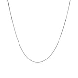 14k White Gold Classic Box Chain 0.6mm