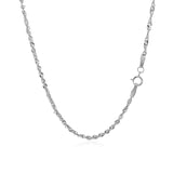 14k White Gold Singapore Chain 1.7mm