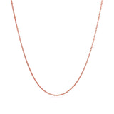 14k Rose Gold Diamond Cut Round Wheat Chain 0.6mm