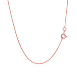 14k Rose Gold Diamond Cut Round Wheat Chain 0.6mm
