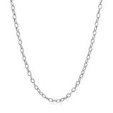 2.5mm 14k White Gold Pendant Chain with Textured Links