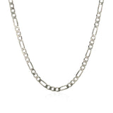 3.0mm 14k White Gold Solid Figaro Chain