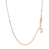 14k Rose Gold Adjustable Box Chain 0.7mm