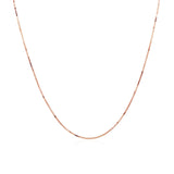 14k Rose Gold Classic Box Chain 0.6mm