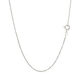 14k White Gold Classic Box Chain 0.45mm