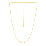 14k Yellow Gold Adjustable Sparkle Chain 1.5mm