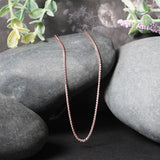 14k Rose Gold Diamond Cut Round Wheat Chain 1.1mm