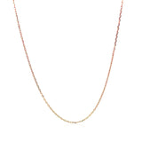 Diamond Cut Cable Link Chain in 14k Rose Gold (0.8 mm)