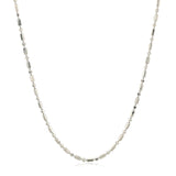 14k White Gold Diamond-Cut Alternating Bead Chain 1.5mm