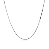 10k White Gold Classic Box Chain 1.0mm