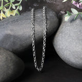 3.2mm 14k White Gold Oval Rolo Chain