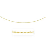 2.5mm 14k Yellow Gold Pendant Chain with Textured Links