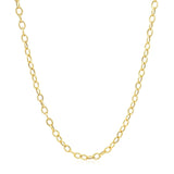 2.5mm 14k Yellow Gold Pendant Chain with Textured Links
