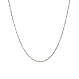 10k White Gold Singapore Chain 1.0mm