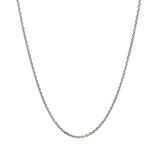 Sterling Silver Rhodium Plated Cable Chain 1.4mm