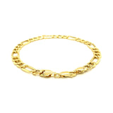 6.5mm 14k Yellow Gold Lite Figaro Bracelet