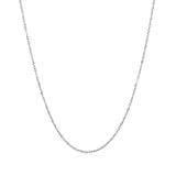 14k White Gold Singapore Chain 0.8mm