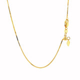 14k Yellow Gold Adjustable Box Chain 0.85mm
