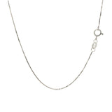 14k White Gold Adjustable Box Chain 0.6mm